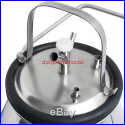 Electric Milking Machine Milker for Farm Cows Bucket 25L Stainless Steel 110V CE