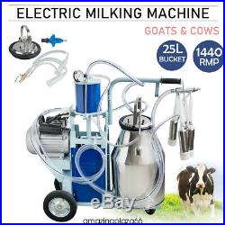 FDA Portable Electric Milking Machine Milker Cows Stainless Steel With 25L Bucket
