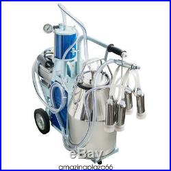 FDA Portable Electric Milking Machine Milker Cows Stainless Steel With 25L Bucket
