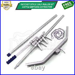 German Veterinary Calf Puller Ratchet Style With Standard Rod Total Length 67