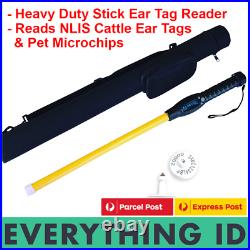 Heavy Duty Cattle Livestock & Pet Portable Nlis Ear Tag & Microchip Stick Reader
