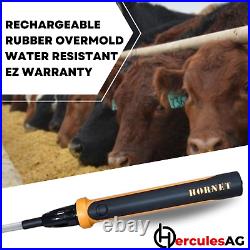 HerculesAG Rechargeable Cattle Prod Hot Shot With 27 Shaft