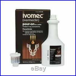 IVOMEC OTC Cattle Pour On Wormer Internal Parasites 1 Liter