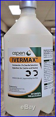 Ivermax 1% Injectable 1000ml For Cattle & Swine Ivomec
