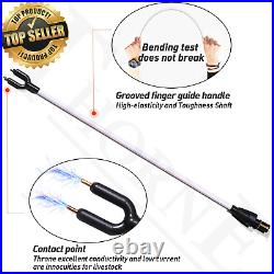Livestock Prod, Newest Waterproof Cattle Prod Stick with LED Light, Rechargeable
