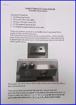 Livestock Scale Kit for Cattle Hogs Sheep Goats Pigs Squeeze Chutes Pallet scale