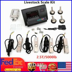 Livestock Scale Kit for Cattle Hogs Sheep Weighing Indicator Pallet Scale 2.5T