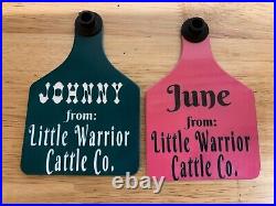 Lot of 300 (three hundred) cattle cow ear tags custom personalized never fade