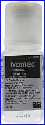 MERIAL 000683 Ivomec Parasiticide Injection For Swine & Cattle, 50ml