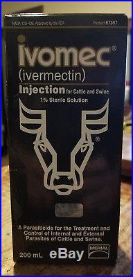 MERIAL IVOMEC Parasiticide Injection For Sheep & Cattle Expires 2019 200 mL