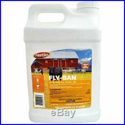 Martin's Fly Ban Synergized Pour On 2.5 Gallon Cattle Dairy Flies Lice Gnats
