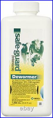 Merck Safe-Guard Dewormer Suspension for Beef, Dairy Cattle 1000 Milliliter