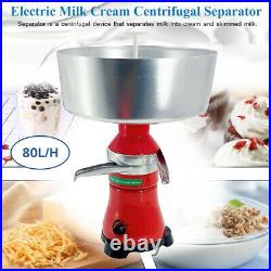 Milk Cream Electric Centrifugal Milkshake Separator for Goats Cows Milk80L/H Red