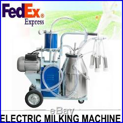 Milker Electric Piston Milking Machine For Cows Bucket Farm farmer Stainless USA