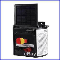 NEW Solar Powered Electric Fence Charger Farm Horses & Cattle Adjustable Control