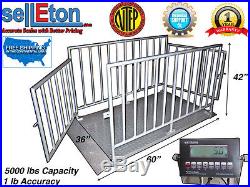 NTEP 60 x 36 x 42 Cattle/Livestock/Animal Cage Scale System at 5000 lb x 1 lb