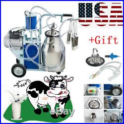 New Electric Milking Machine For Goats Cows Bucket Automatic 25L Farmer Tool USA