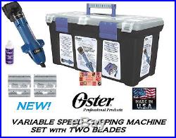 OSTER CLIPMASTER VARIABLE SPEED CLIPPER KIT-2 Blades, Oil, CASE CATTLE HORSE DOG