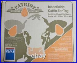Patriot Insecticide Cattle Ear Tags by Elanco Animal Health 120 Count, FREE SHIP