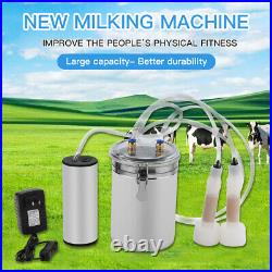 Portable 2L Electric Milking Machine Vacuum Pump Double Head For Cattle Goat Cow