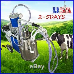 Portable Electric Vacuum Pump Milking Machine 25L + Bucket for Cows Sheep