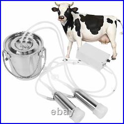 Practical Electric Milking Machine Stainless Steel Bucket Cows Milking US Plug