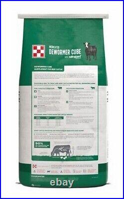Purina 32002 Safe-Guard Cattle Cube 50 lbs. Bag Beef and Dairy Cattle Dewormer
