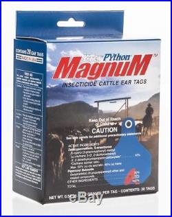 Python Magnum Insecticide Cattle Ear Tag 100 Pack Y Tex Zetacypermethrin