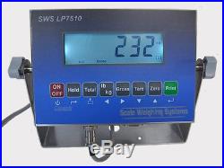 SWS-7630-40-LCD Vet-Animal Cattle Livestock Hog Load Bar/Floor Scale Package