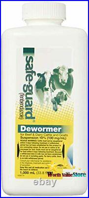 Safe-Guard Dewormer Suspension for Beef, Dairy Cattle and Goats, 1000ml NEW