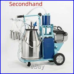 Secondhand 25L Electric Milking Machine For Goats Cows WithBucket 2 Plug 12Cows/h
