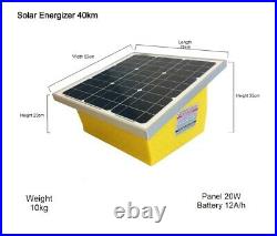Solar energizer 150km for cattle raising electric fence
