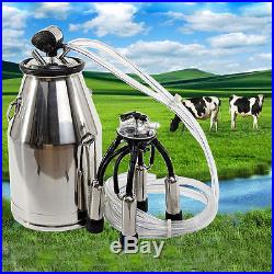 Stainless Milking Machine Portable Dairy Cow MilkerBucket Tank Barrel Cattle