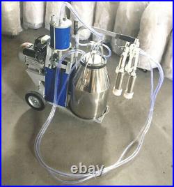 Stainless Steel Piston Milker Electric Milking Machine Cows Goats 110V Farm New