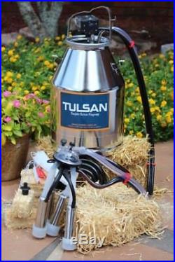 Tulsan Complete Electric Fixed Milking Station for 2 cows. Ideal for small farms