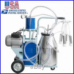US25L Electric Vacuum Pump Milking Machine For Farm Cows Bucket Cattle Dairy