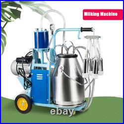 USA Milker Electric Piston Vacuum Pump Milking Machine For Farm Cows Bucket FDA