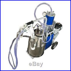 USA Stock Electric Cow Milking Machine Cattle Milker with 25L Bucket & Piston Pump