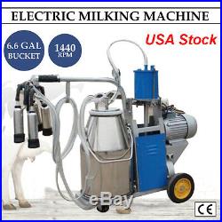 US 64/min Dairy Electric Milking Machine Cows Milker Piston Pump Dairy Equipment