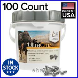 UltraCruz Cattle Copper Bolus Supplement for Adult Cattle, 100 Count x 25 Grams