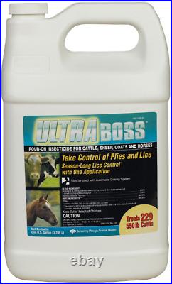 Ultra Boss Pour-On Insecticide Cattle Sheep Goats Horses Gallon