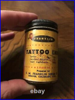 VINTAGE Franklin Rotary Tattoo Outfit for Cattle Livestock Original Box And Ink