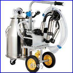 Vevor Electric Milking Machine Milker Machine 25L, Cow Milking Machine 5-8Cows/H