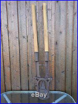 Vintage Cast Iron Wooden Handles Cattle Dehorner Tool Sign McKENNA 1907 TORONTO