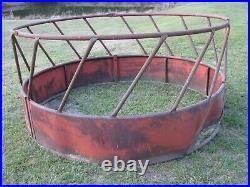 Vintage Round Bale Hay Feeder Metal Usually for Cows