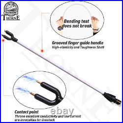 West Thorne Pro Cattle Prod Newest Waterproof Cattle Prod Stick with LED Ligh