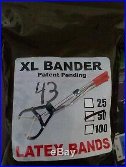 XL Tri Bander Castrate Bulls Cattle Sheep Goats Fast Easy Comes with 43 bands