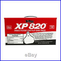 XP 820 Insecticide Fly Tags 100 Count Package Cattle Cows Calf